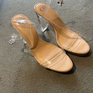 Gianni Bini Clear 5 inch high heels